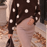 dotted knit ♡ brown & beige