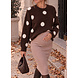 DOTTED KNIT BROWN BEIGE DOTTED KNIT BROWN BEIGE