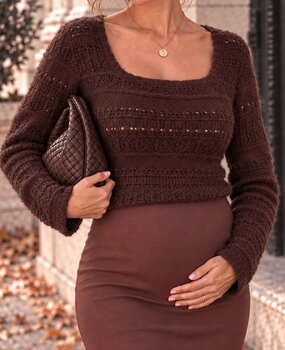crocheted wool top ♡ brown crocheted wool top ♡ brown