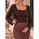 CHROCHETED WOOL TOP BROWN CHROCHETED WOOL TOP BROWN