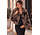 FEM FAUX FUR JACKET BROWN