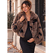 FEM FAUX FUR JACKET BROWN FEM FAUX FUR JACKET BROWN