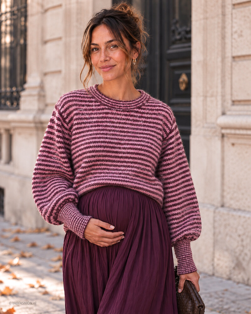 NICOLE KNIT PINK BORDEAUX