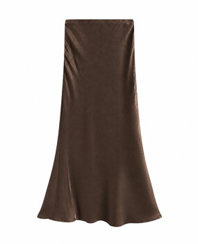 luxe satin skirt ♡ dark brown luxe satin skirt ♡ dark brown