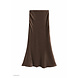 LUXE SATIN SKIRT DARK BROWN LUXE SATIN SKIRT DARK BROWN