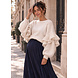 BIG RUFFLE SLEEVE KNIT BEIGE BIG RUFFLE SLEEVE KNIT BEIGE