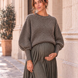 nicole knit ♡ khaki & brown