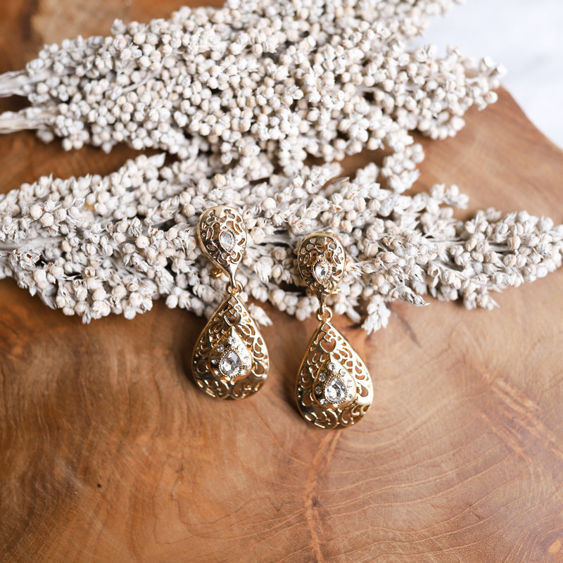 BOUCLES D'OREILLES EN FORME DE LARME