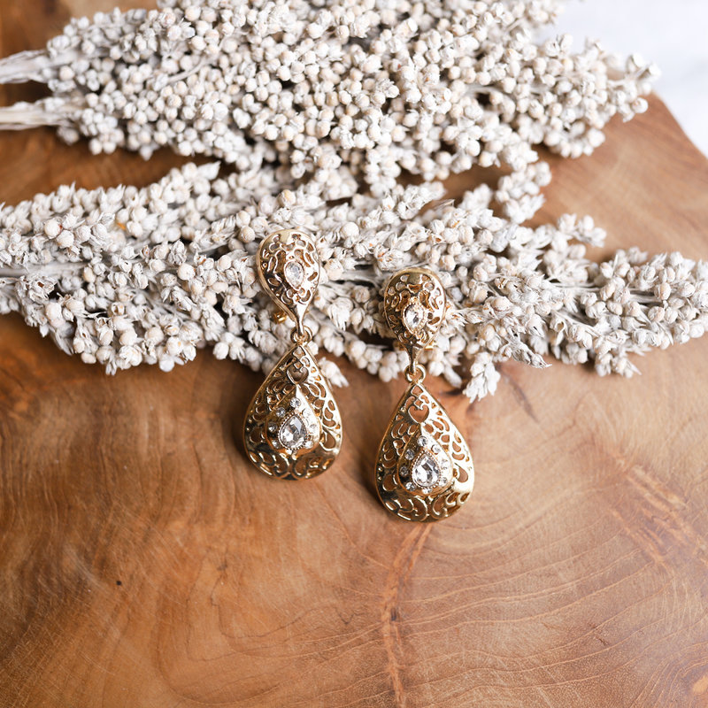 BOUCLES D'OREILLES EN FORME DE LARME
