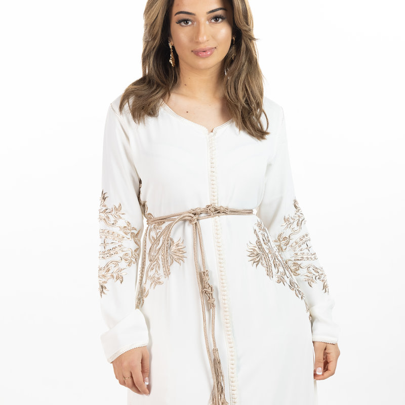 Caftan Hajar brokenwhite