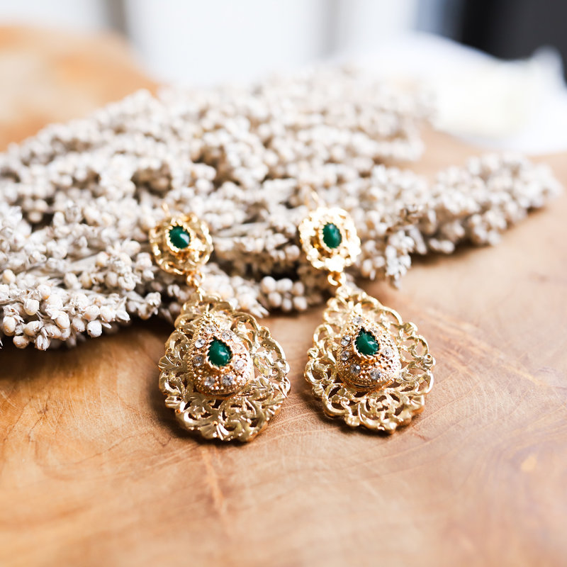 Earrings Luni Green