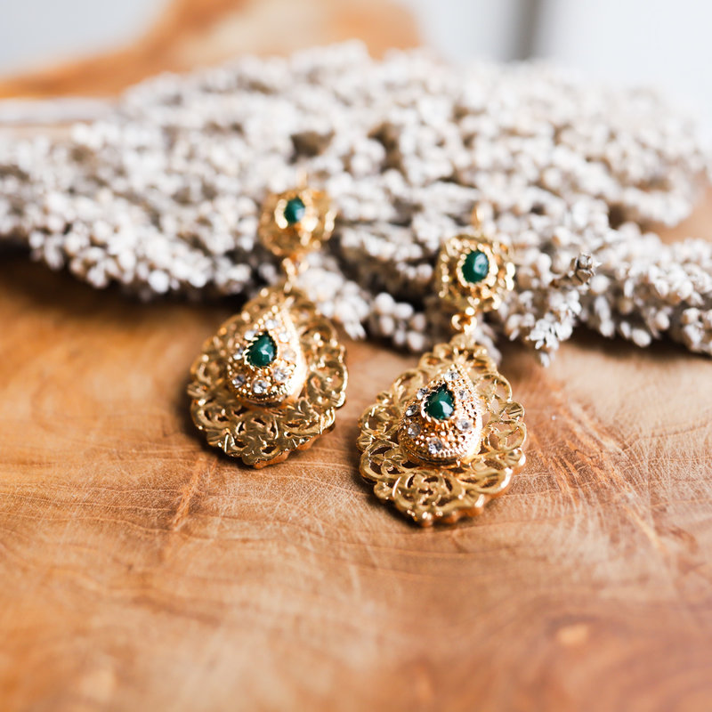 Earrings Luni Green
