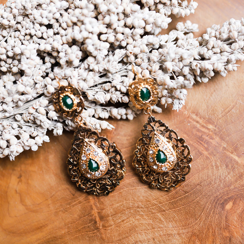 Earrings Luni Green