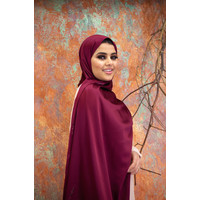 Hijab Satin Bordeauxrood