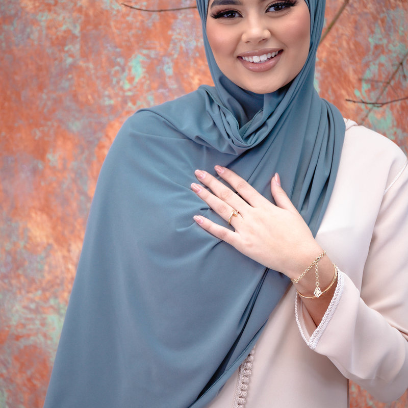 PREMIUM JERSEY HIJAB - BATTLESHIP GRAY
