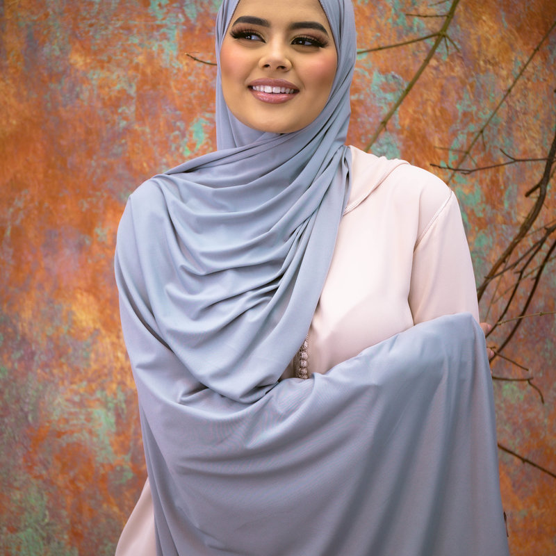 PREMIUM JERSEY HIJAB - ROMAN SILVER