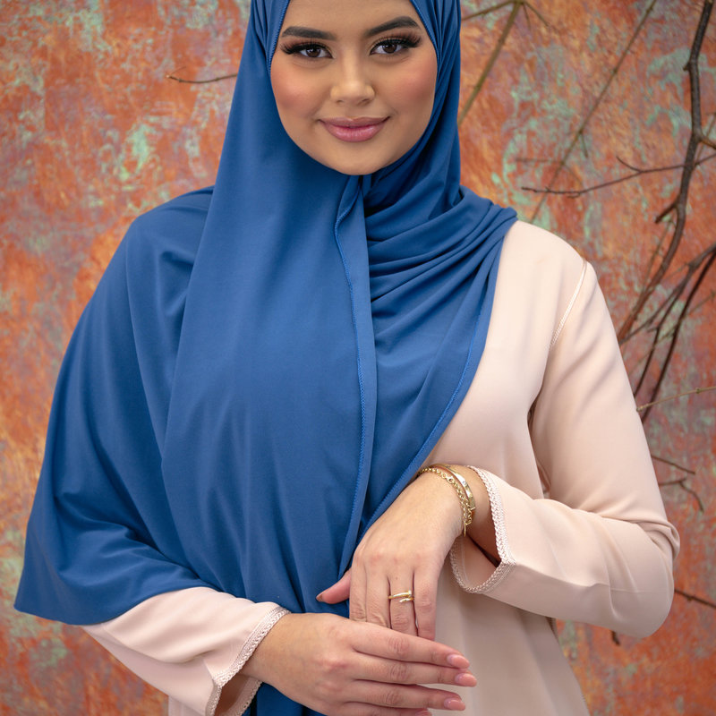 PREMIUM JERSEY HIJAB - CERULEAN BLUE