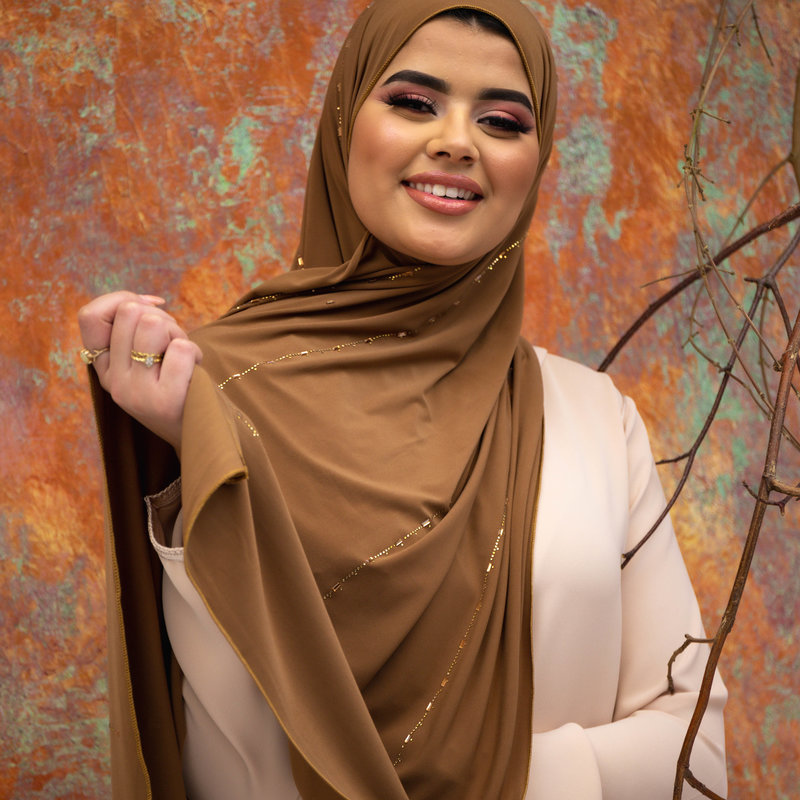 PREMIUM JERSEY HIJAB JIA - DARK BRONZE