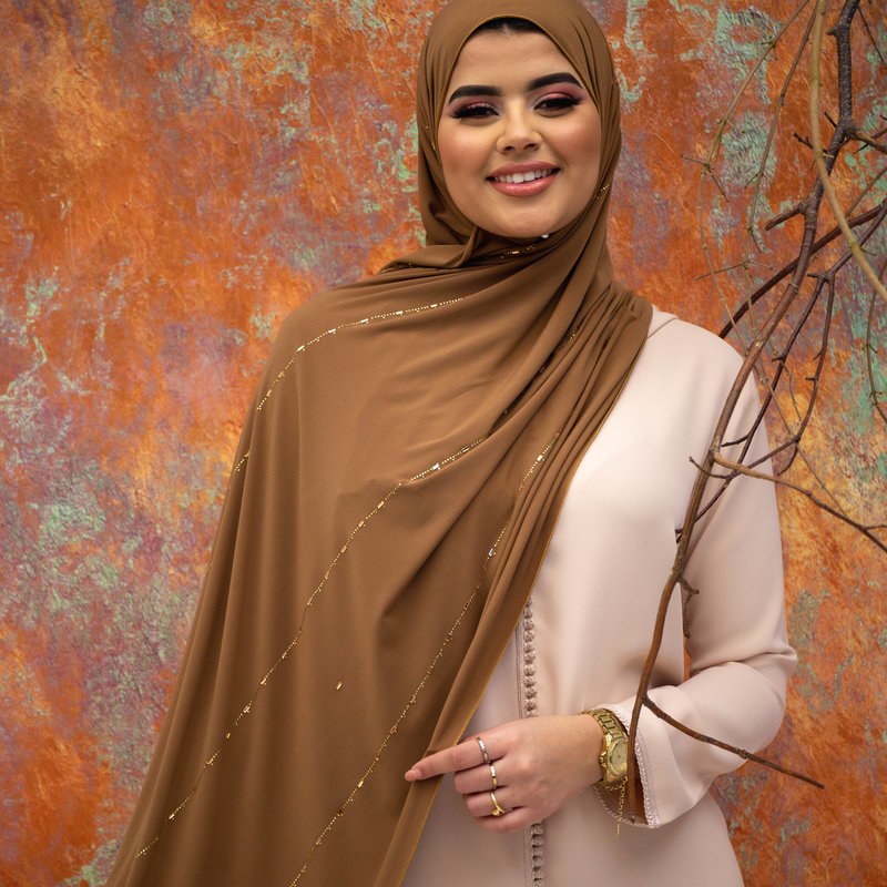 PREMIUM JERSEY HIJAB JIA - DARK BRONZE