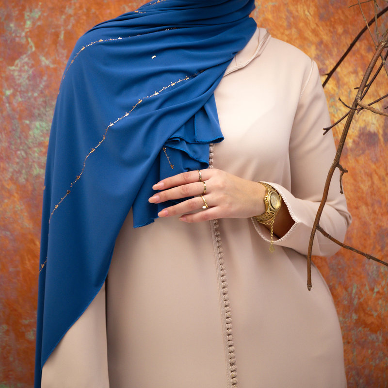 PREMIUM JERSEY HIJAB JIA - CERULEAN BLUE