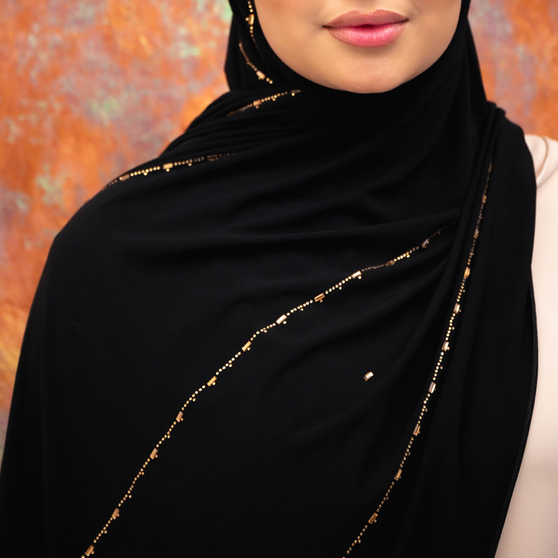 PREMIUM JERSEY HIJAB JIA - BLACK