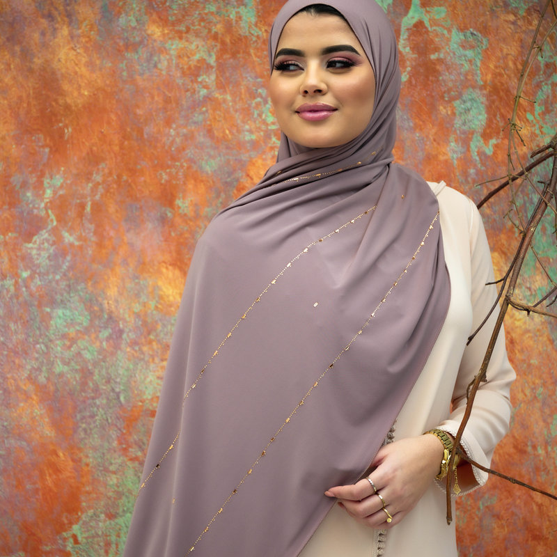 PREMIUM JERSEY HIJAB JIA - PURPLE TAUPE