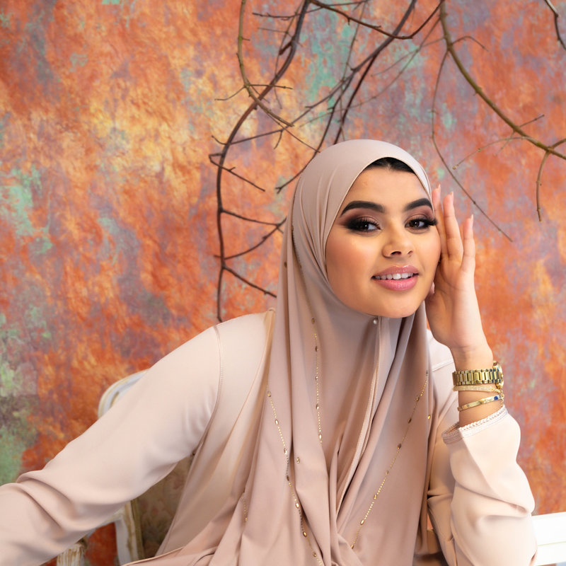 PREMIUM JERSEY HIJAB BEA - SILVER PINK