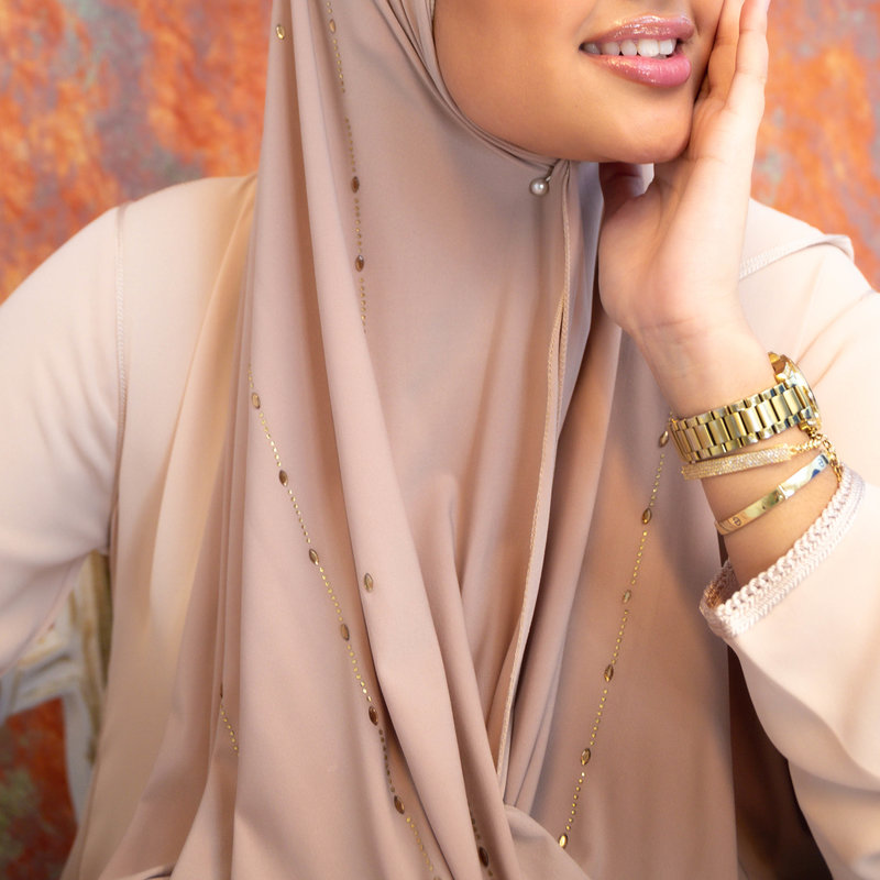 PREMIUM JERSEY HIJAB BEA - SILVER PINK