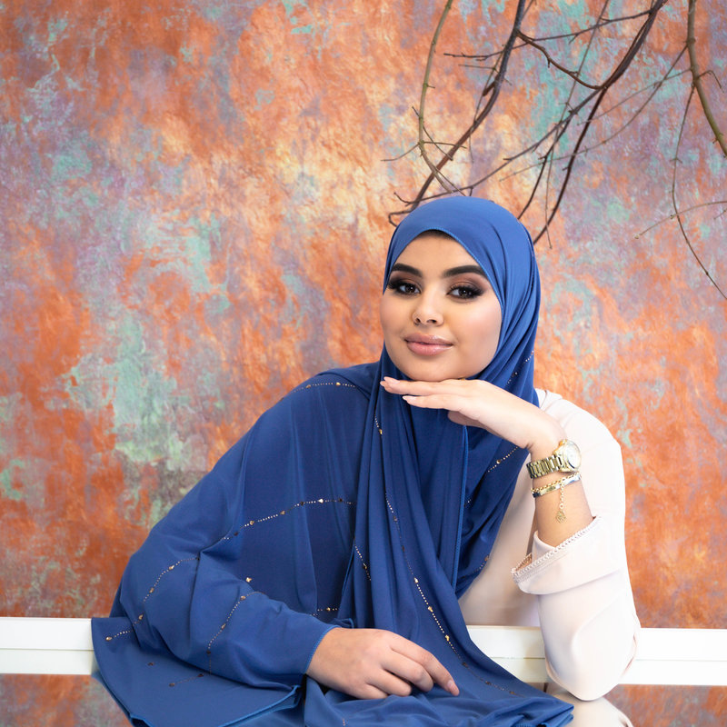 PREMIUM JERSEY HIJAB BEA - CERULEN BLUE