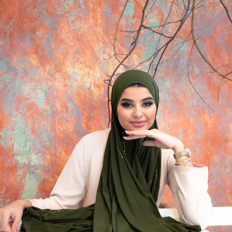 PREMIUM JERSEY HIJAB BEA - KOMBU GREEN