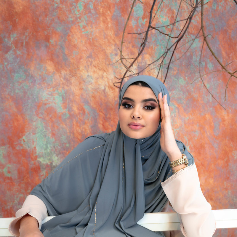 PREMIUM JERSEY HIJAB BEA - BATTLESHIP GRAY