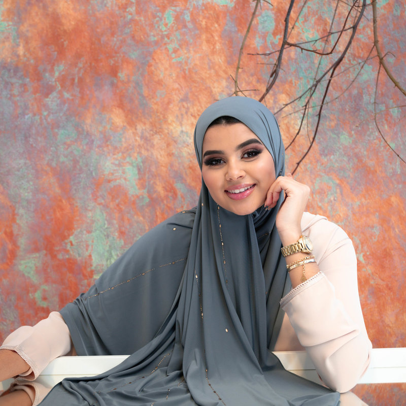 PREMIUM JERSEY HIJAB BEA - BATTLESHIP GRAY