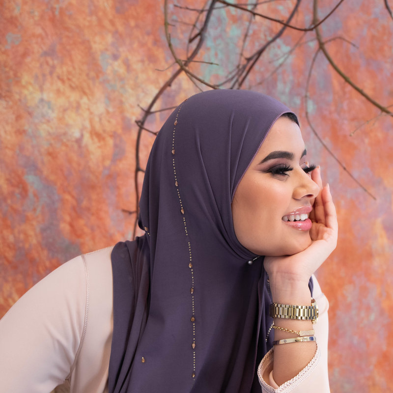PREMIUM JERSEY HIJAB BEA- LIGHT PURPLE
