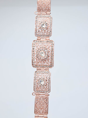 RECTANGULAR METAL BELT BRONZE