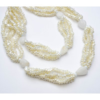 Double Necklace White