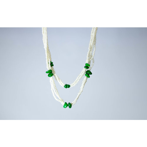 Double Necklace Green