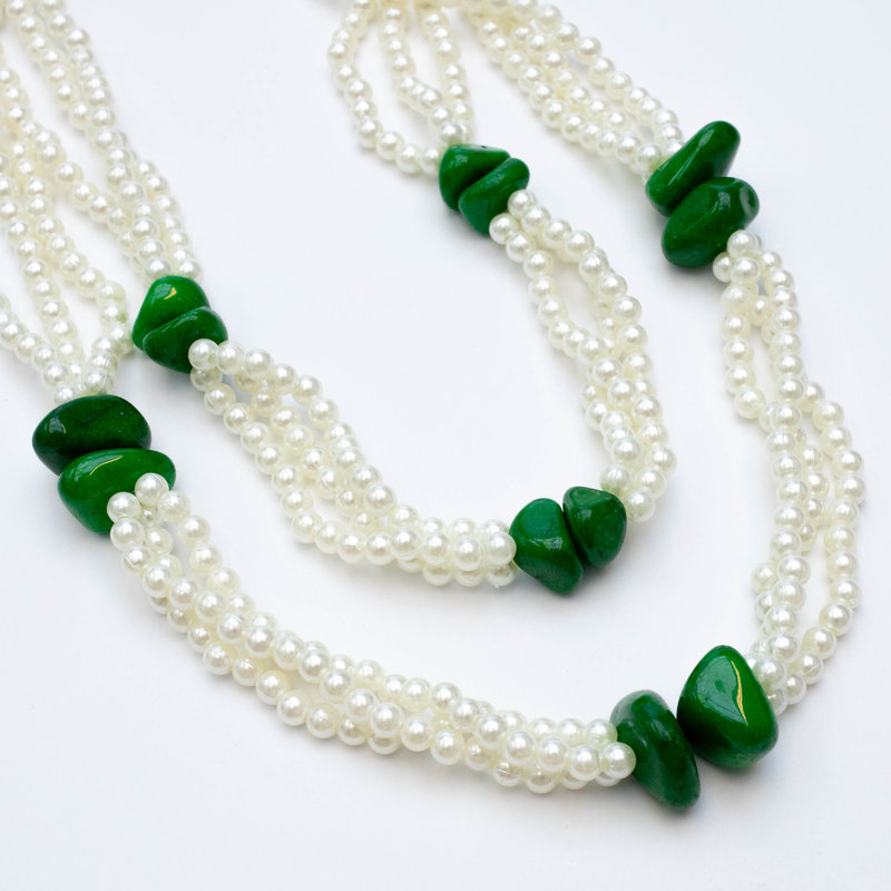 Double Necklace Green