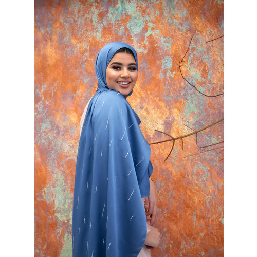 Hijab Indra Cerulean Blue