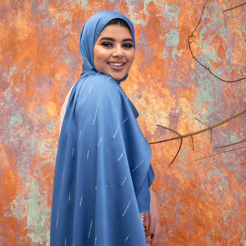 Hijab Indra Cerulean Blue