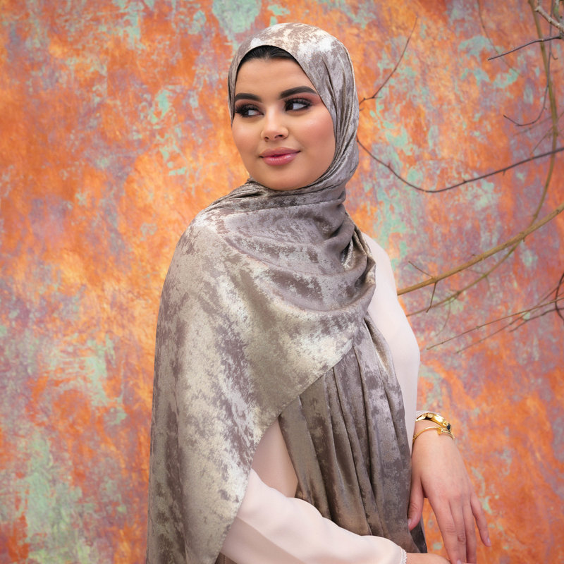 Hijab Arya Brown Gold