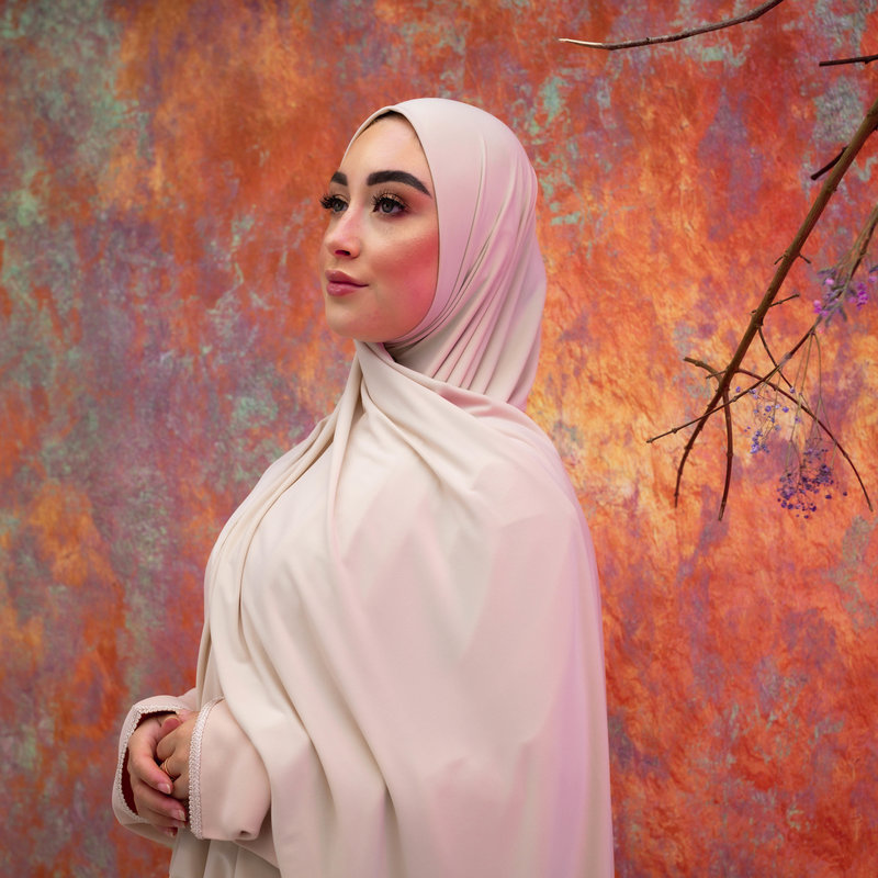 PREMIUM JERSEY HIJAB YONA - BISQUE