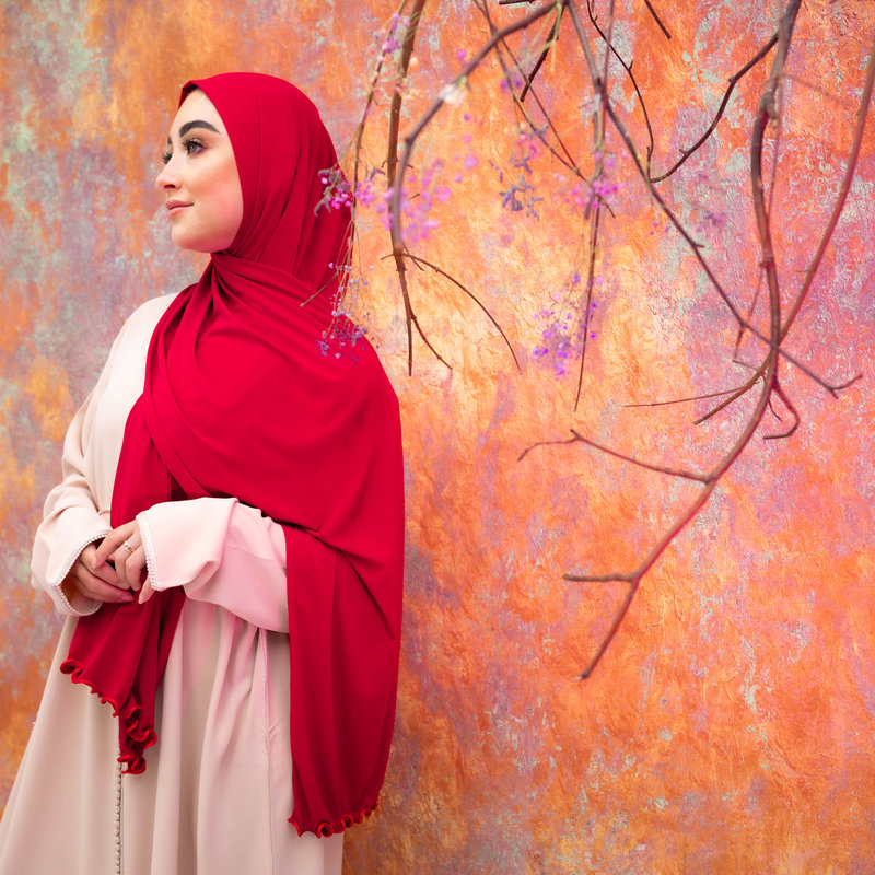 PREMIUM JERSEY HIJAB YONA - RED