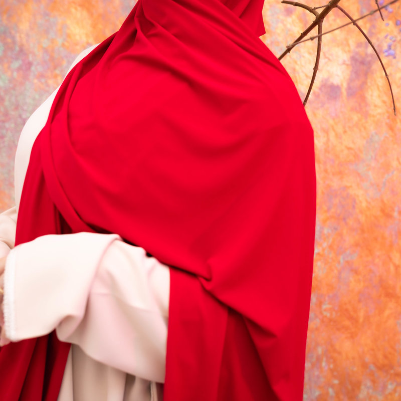 PREMIUM JERSEY HIJAB YONA - RED