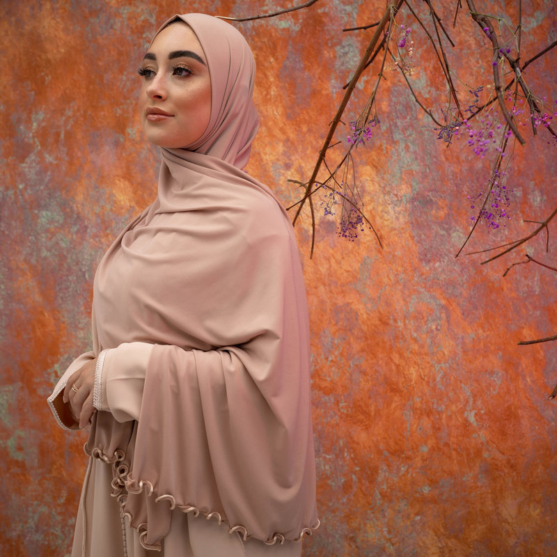 PREMIUM JERSEY HIJAB YONA - SILVER PINK