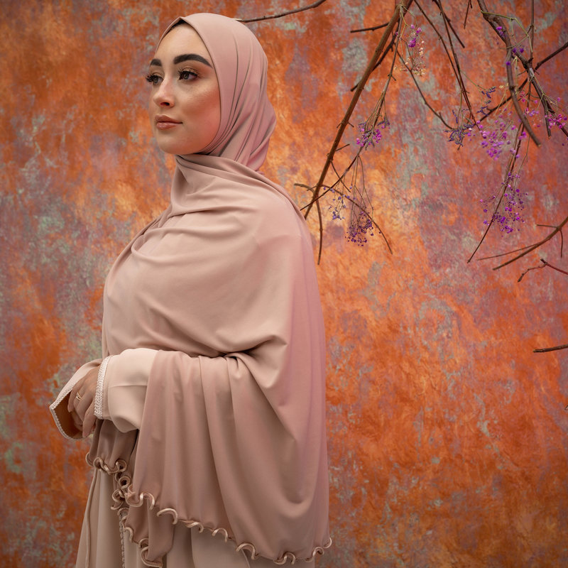 PREMIUM JERSEY HIJAB YONA - SILVER PINK