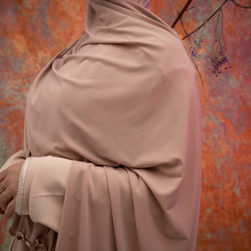 PREMIUM JERSEY HIJAB YONA - SILVER PINK