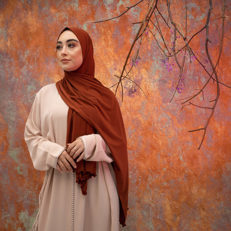PREMIUM JERSEY HIJAB YONA - CHINESE BROWN