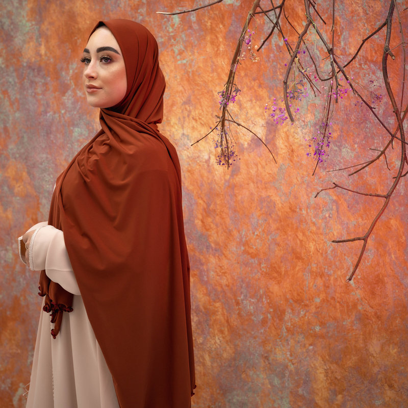 PREMIUM JERSEY HIJAB YONA - CHINESE BROWN