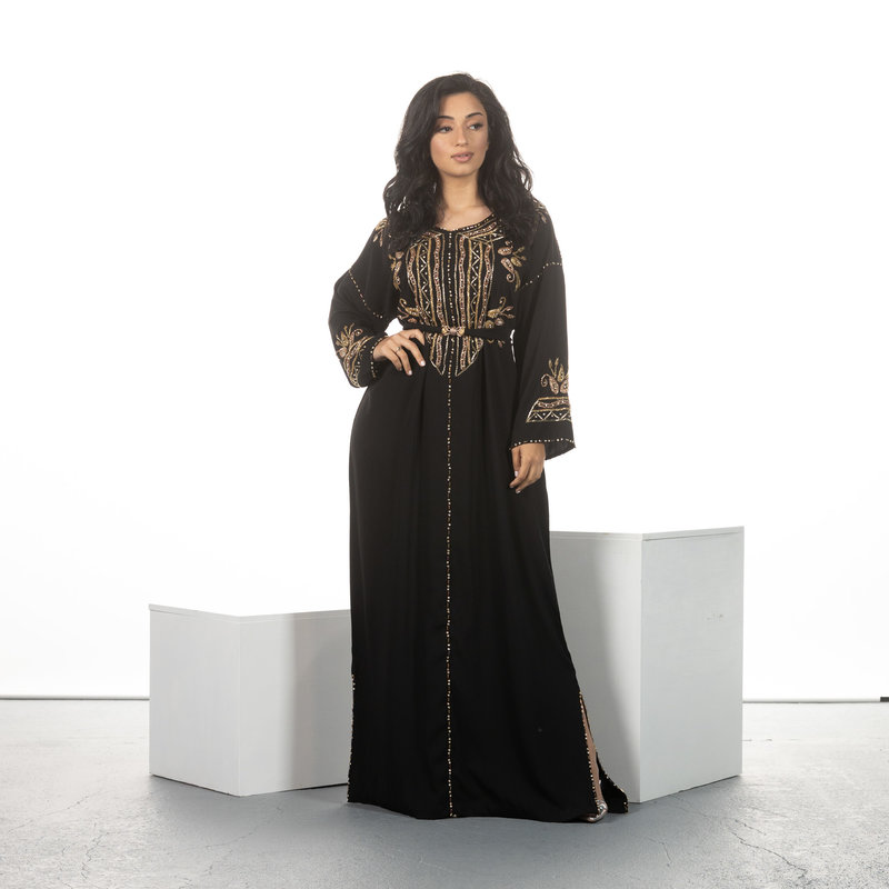 Caftan Tasnim Zwart