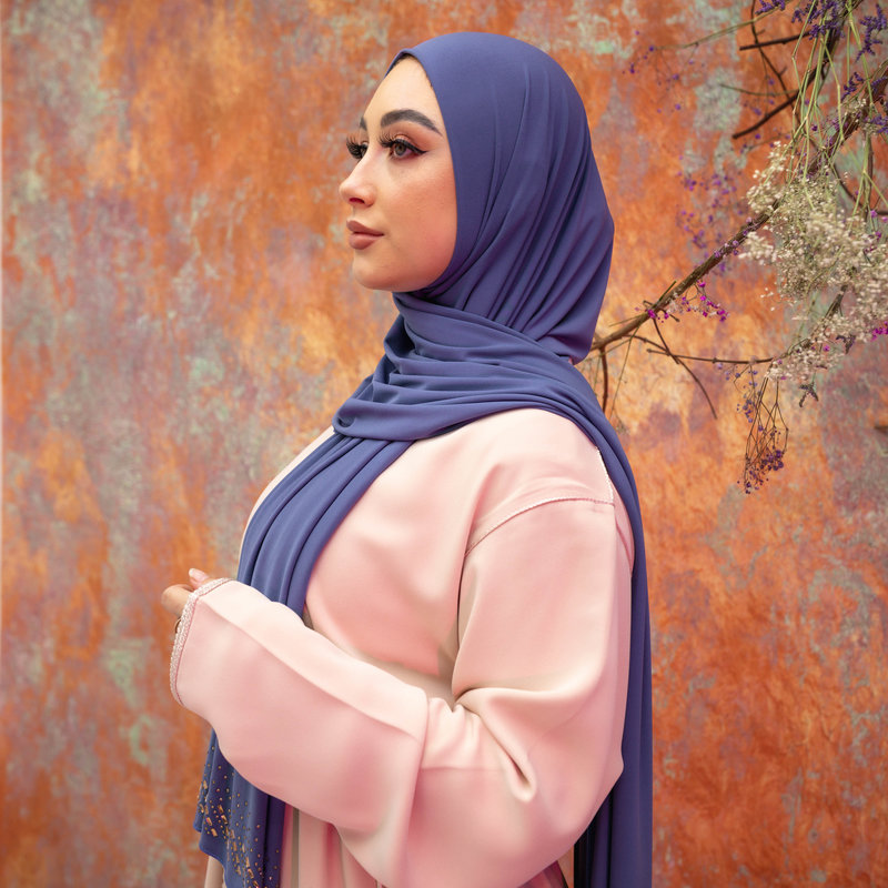 PREMIUM JERSEY HIJAB MIN - CERULEAN BLUE
